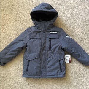 Reebok Kids Gray Hooded Jacket 3 in 1 system size 4/5 toddler